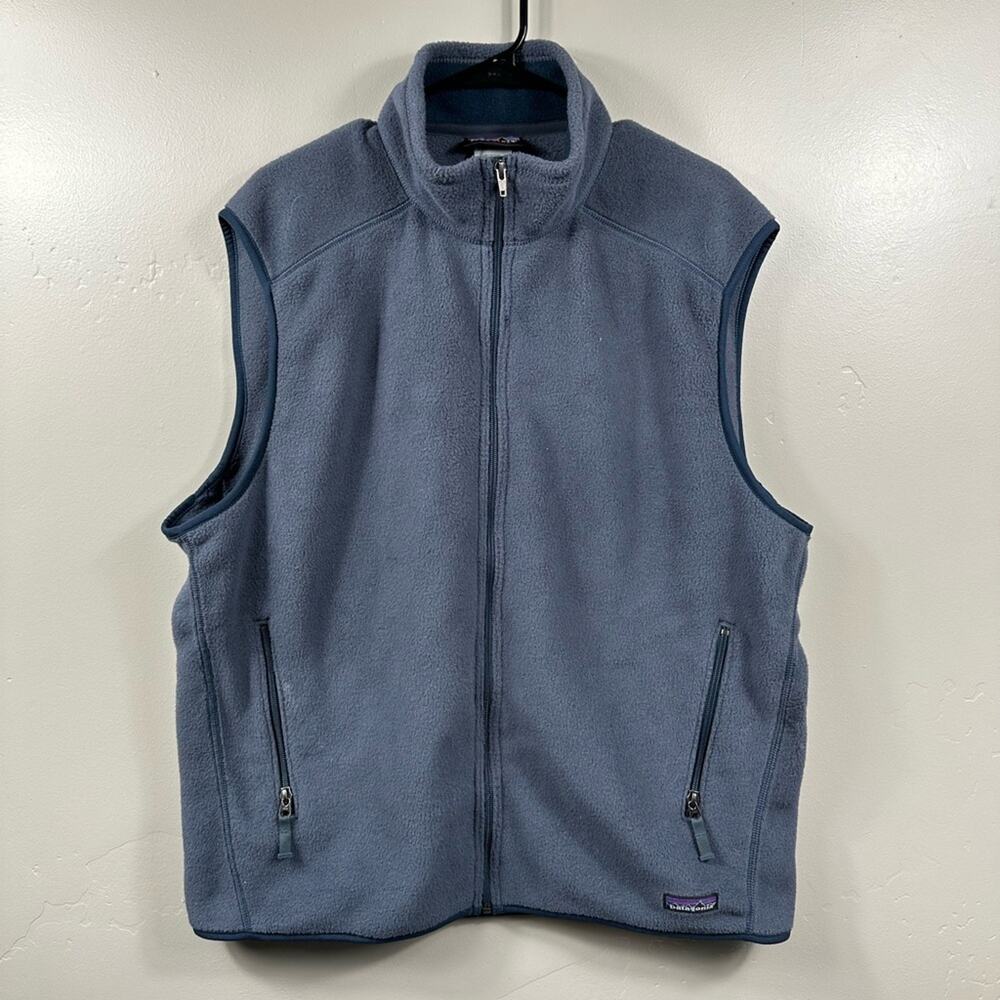 Patagonia Men's Synchilla Vest Fleece Jacket Size XL - Heritage Blue / Navy